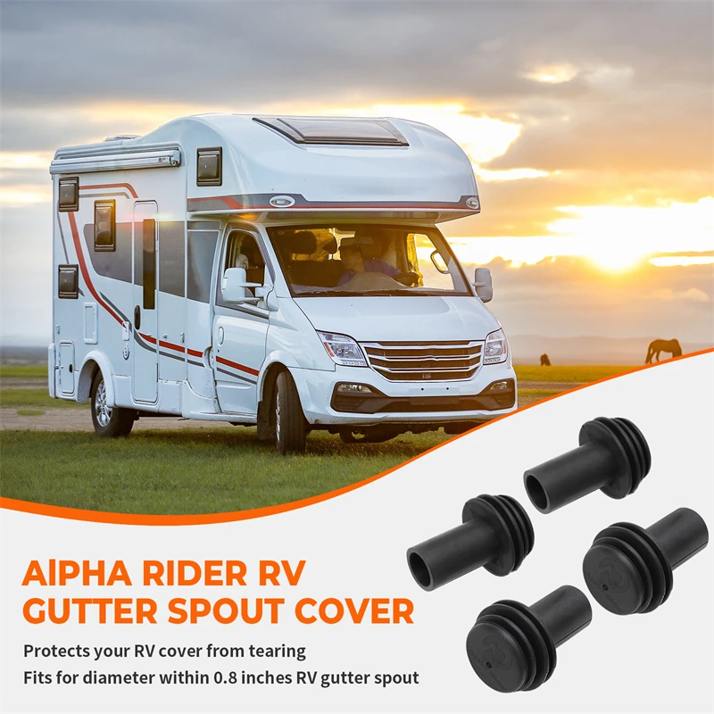 

1Pcs Rubber RV Cover Protective Sleeve Gutter Spout Cover System Protects for 0.8 Inch RV Gutter Spout Car accessories