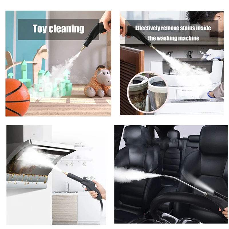 Steam Cleaner 3000W High Pressure Washer Sterilization Kitchen Hood Carpet Cleaning Vaporizer Electric Spray Gun Car Household