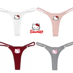 Sanrio Hello Kitty Women Panties G-string Sexy Low Waist Thongs Sports Thong Underwear Briefs Comfort Shorts Briefs T-back