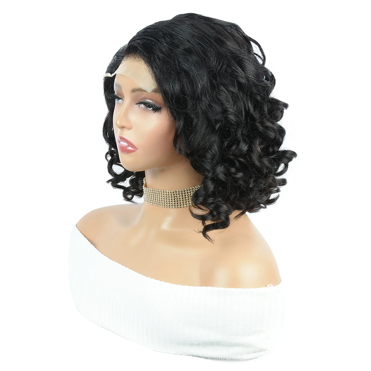 Wig Rambut Manusia Miss Rola Bouncy Curly Lace Front 100% Rambut Asli Brasil 4x4 Lace Wig Rambut Manusia Bouncy Remy Wig Lace Closure Bouncy