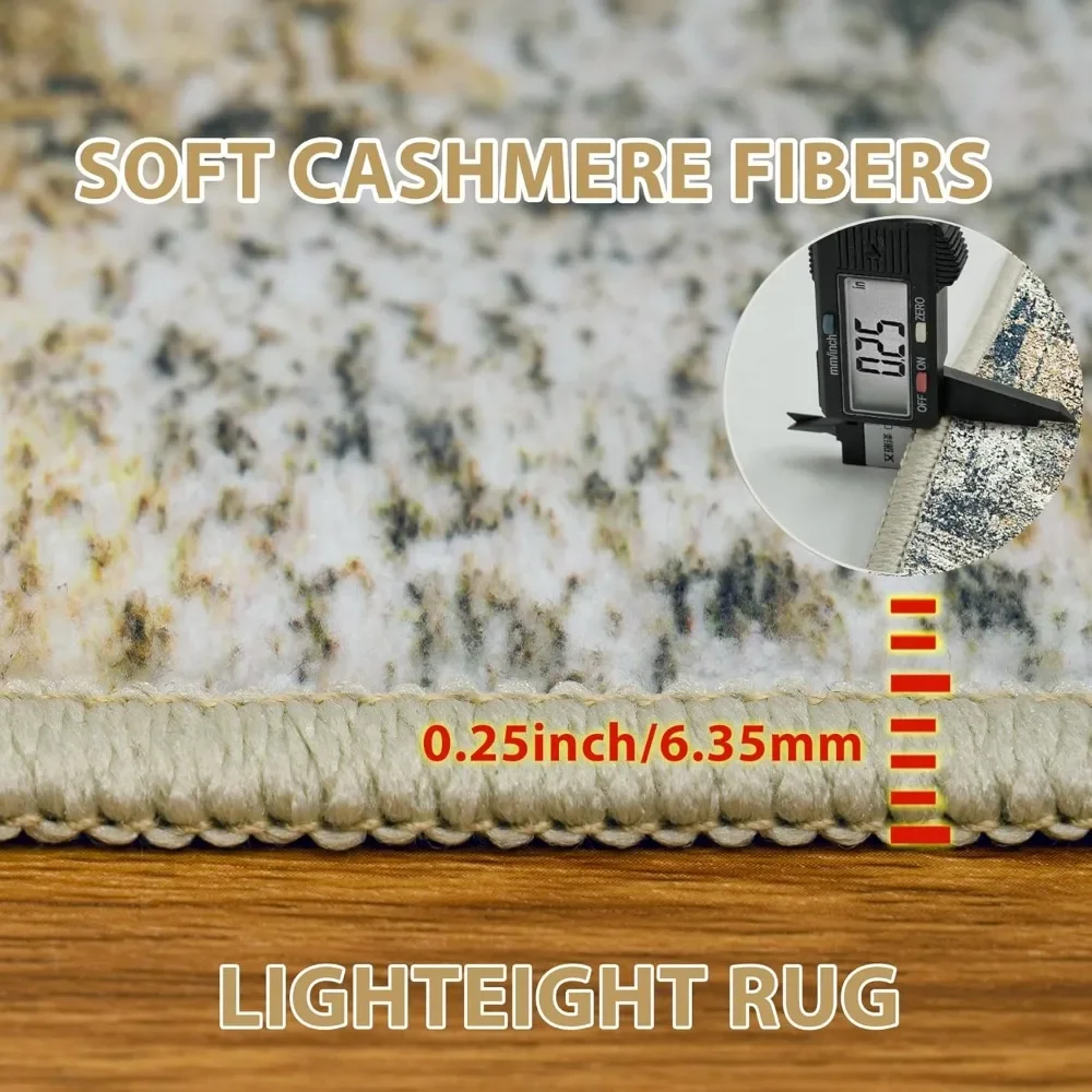 سجاد منطقة 9 × 12 قابل للتخصيص لسجادة غرفة المعيشة قابل للغسل: سجادة كبيرة تجريدية لغرفة الطعام وغرفة النوم غير قابلة للانزلاق 9 × 12 Ind