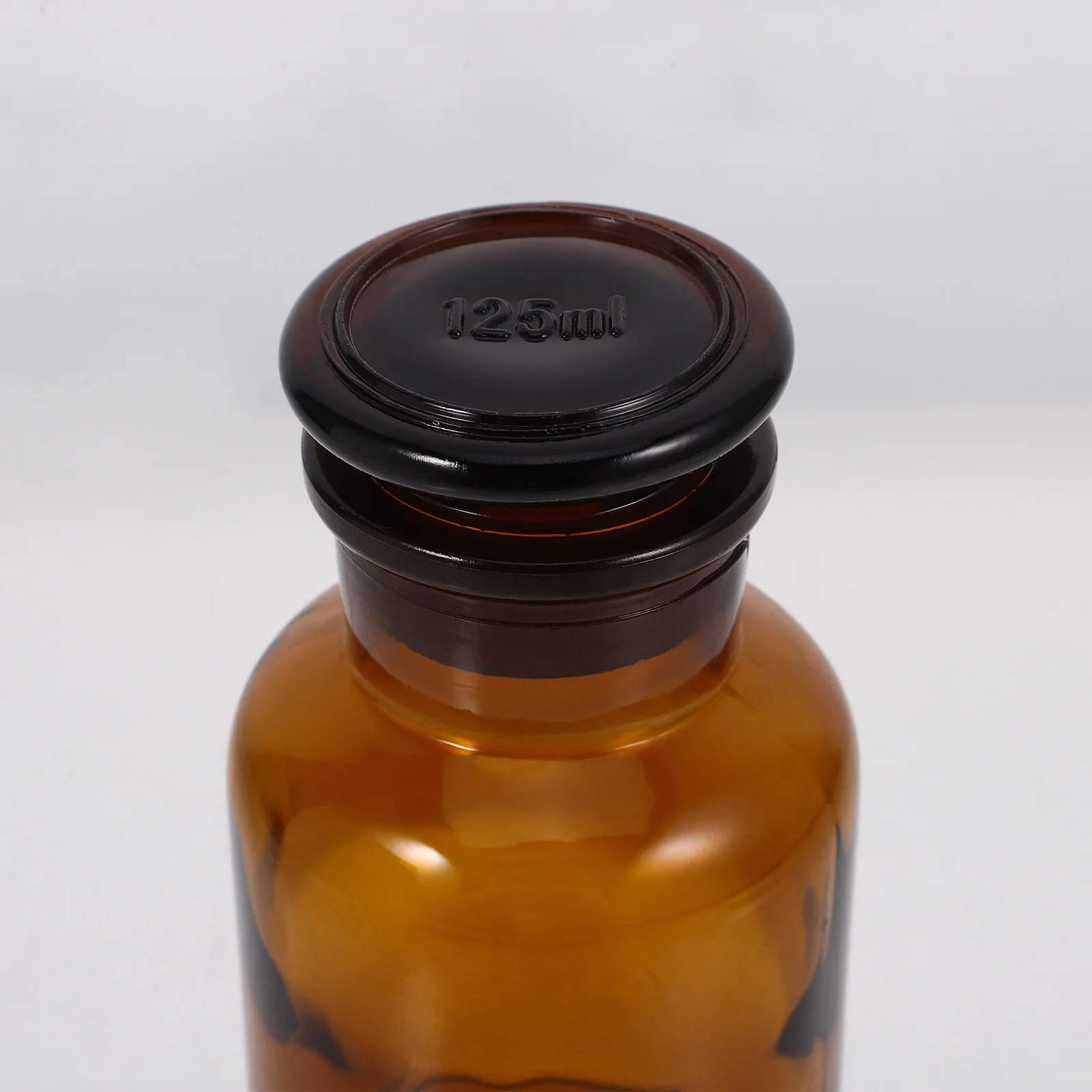 Lab Glass Reagent Bottle Amber Wide Mouth 125Ml Clear Scientific Storage Bottle Uv Protection Chemical Container