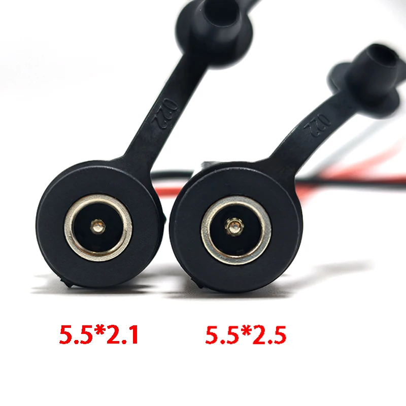 

1/5/10PC 5.5*2.1mm/5.5*2.5mm DC Power Socket Threaded Female Connector Adapter Suitable for Electric Vehicle Batteries connector
