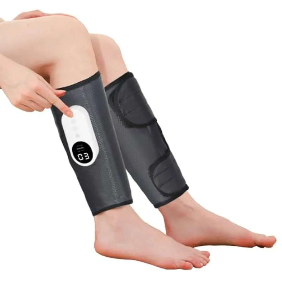 

Leg Massager for Circulation and Pain Relief Calf Air Compression Massager with Heat 3 Intensities 3 Modes Easy to Use Muscle R