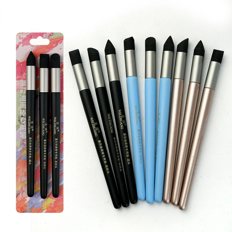 Halo Rubbing Pen Oil Painting Stick Special Sketching Washable Sponge Highlights Detail Painting Heavy Colour Erasable Pen