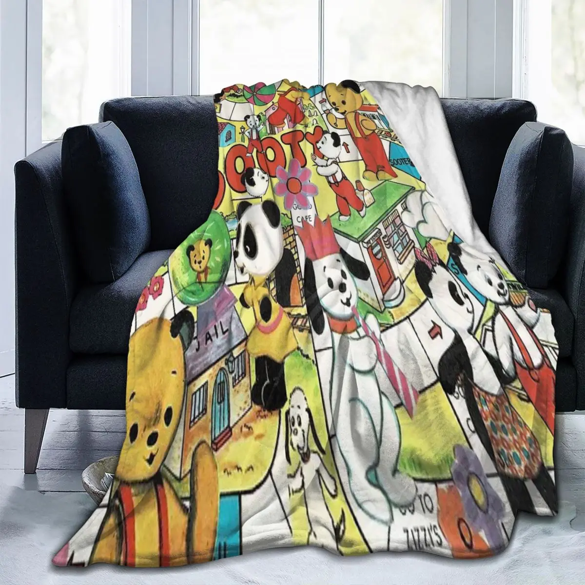 Throw Blanket Sooty Micro Fleece Blanket Four Sizes Retro Comfortable Suitable For Sofa AntiPilling Blanket