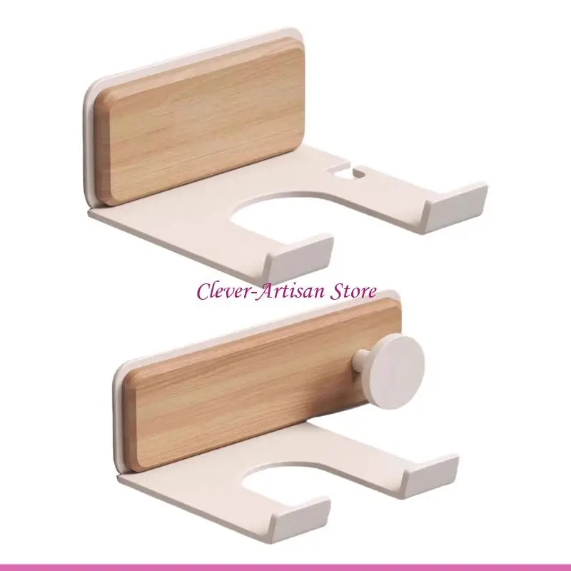 

E06B Hairdryer Holder Wall Mounted Hair Dryer Holder Storage Rack Hair Care & Styling Tool Organizers Easy to Install