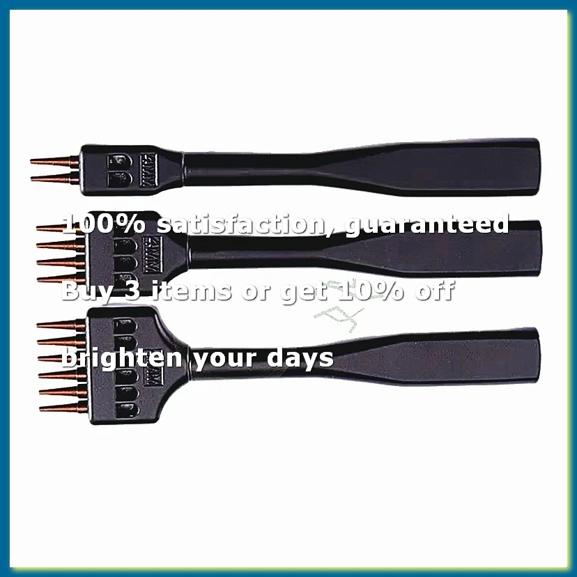 ●1.0mm Steel Leather Punch Set 4-6mm Spacing Round Hole and Stitching Chisel Pro Leathercraft Tools
