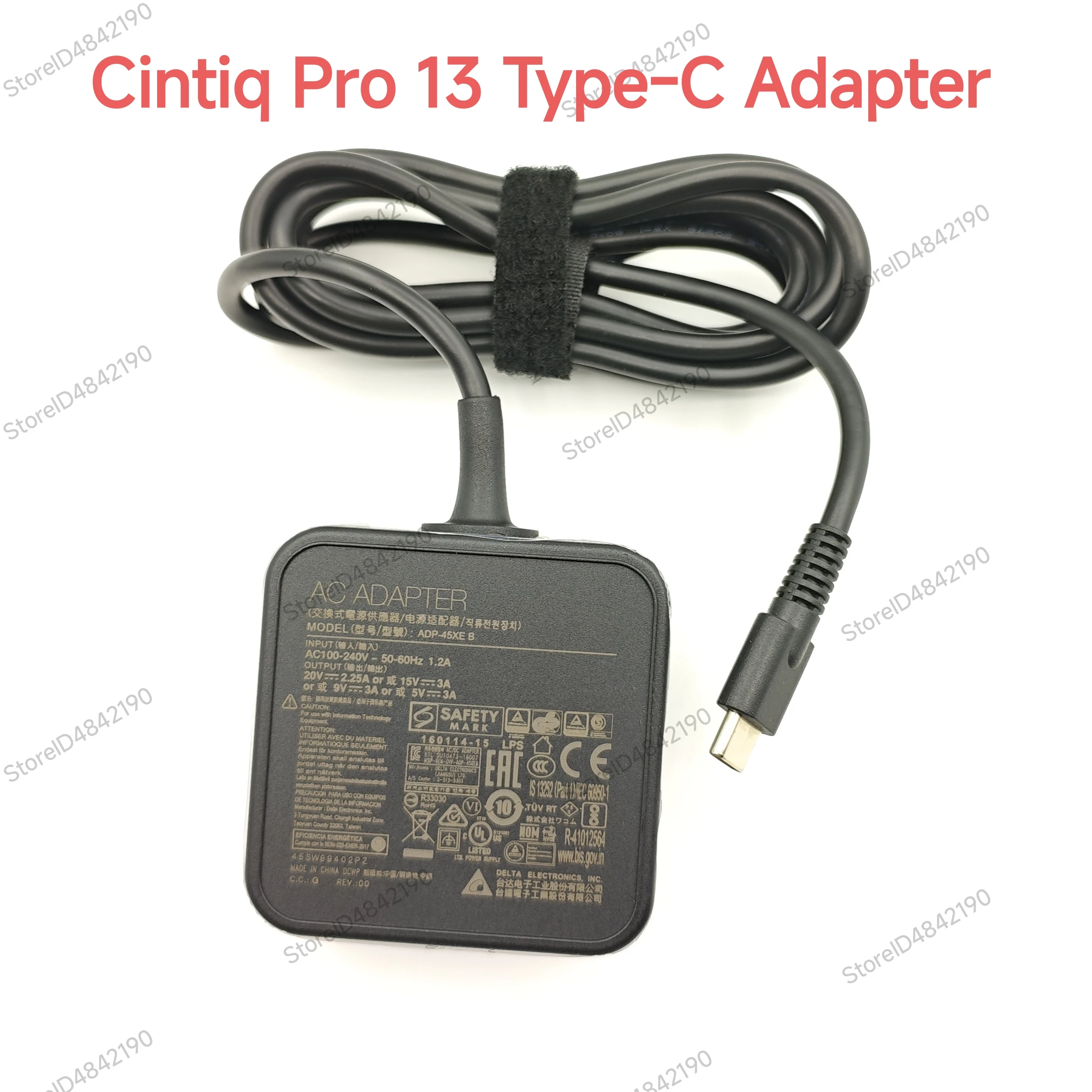 

Original for Wacom Cintiq Pro 13 Power Supply AC Adapter Type-C Cable 20V 2.25A 45W ADP-45XE B For DTH1320 1620 Graphic Tablet
