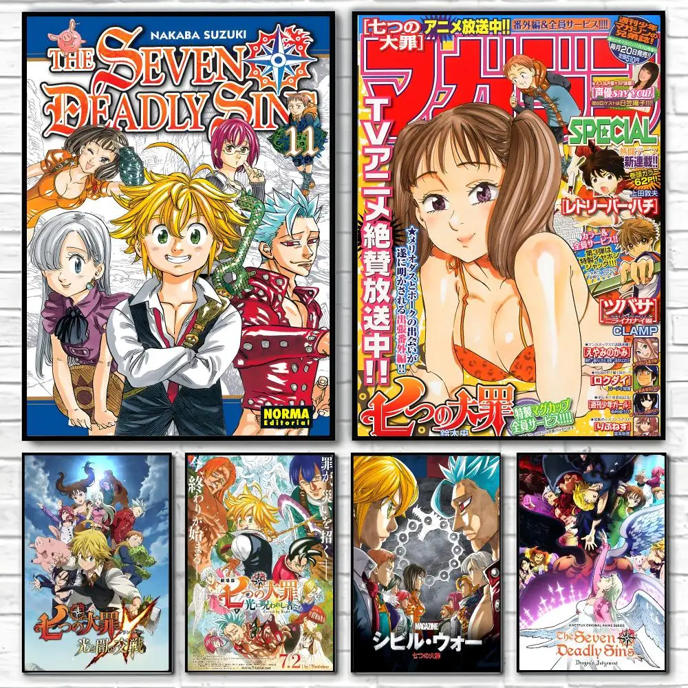 Anime The Seven Deadly Sins Poster Poster High Quality Wall Art for Home Office Bedroom Living Room Perfect