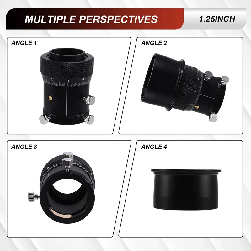 NEW-1.25Inch Double Helical Focuser To 2 Inch Interface For Astronomical Telescope / Guidescope With Brass Compression Ring