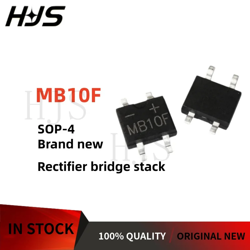 50-100-200PCS MB10F MB10 SOP-4 SMD Bridge Stack Rectifier Rectifier bridge 100% NEW