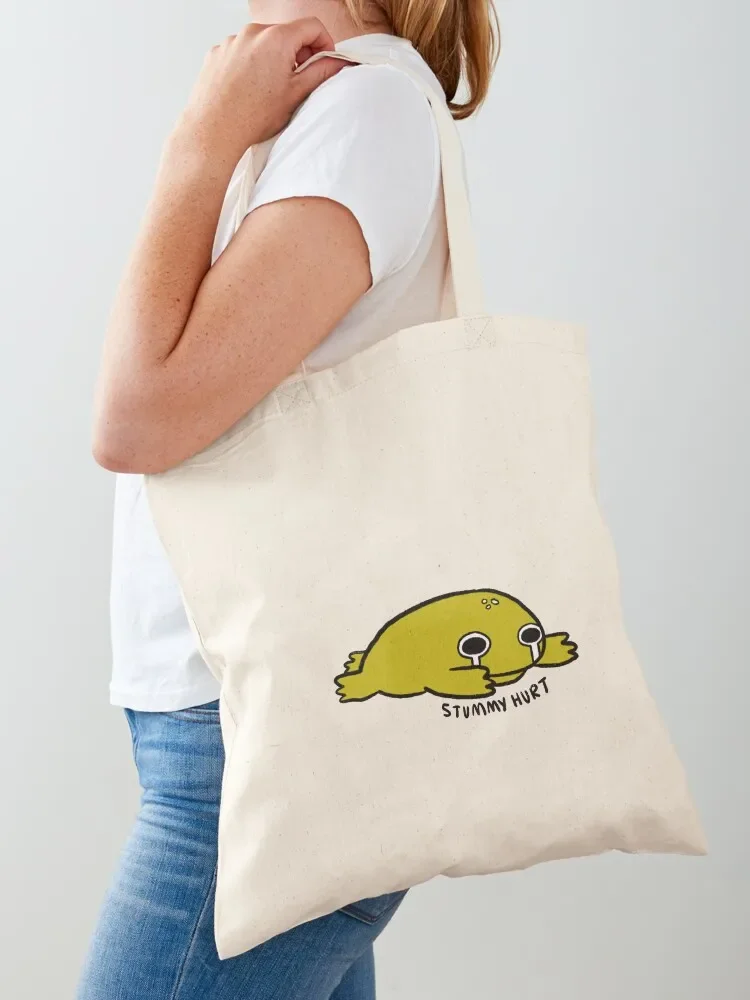 

Stummy Hurt Stomache Ache Frog Green Tote Bag Women's shopper bag shopper bag women hand Fabric