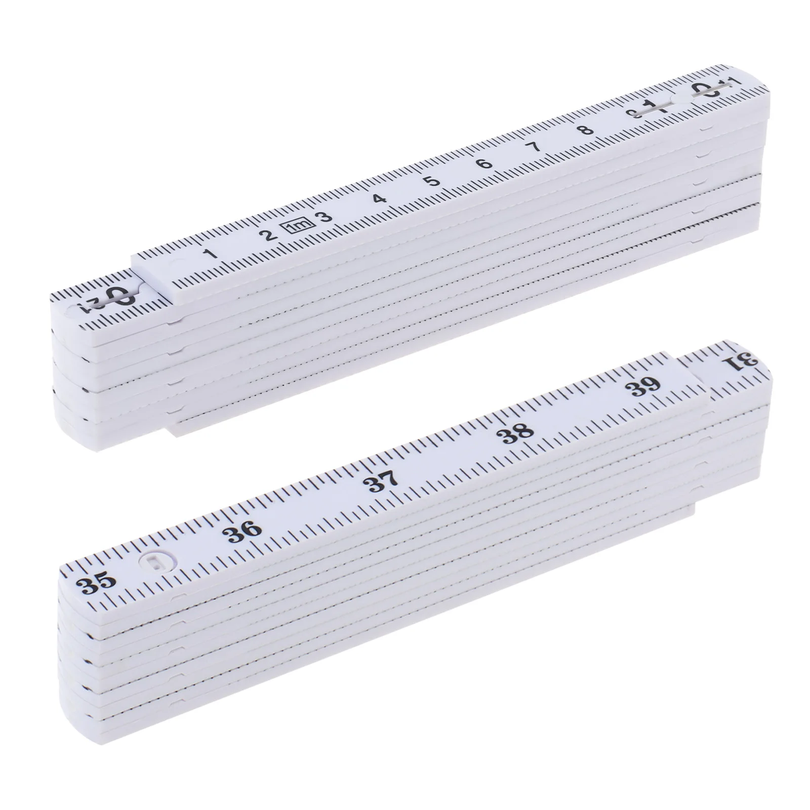 

2pcs 1m 2m Metric & Imperial Scale Plastic Rulers for Drawing / Carpenters with Two Sizes Optional Folding Measuring Tool Set