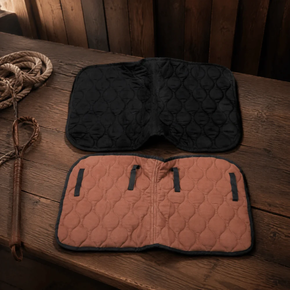 Comfortable 98x57cm Saddle Pad Single Yarn Drill Cotton Saddle Cloth Washable Shock Absorbing Horse Saddle Pad Jumping Training