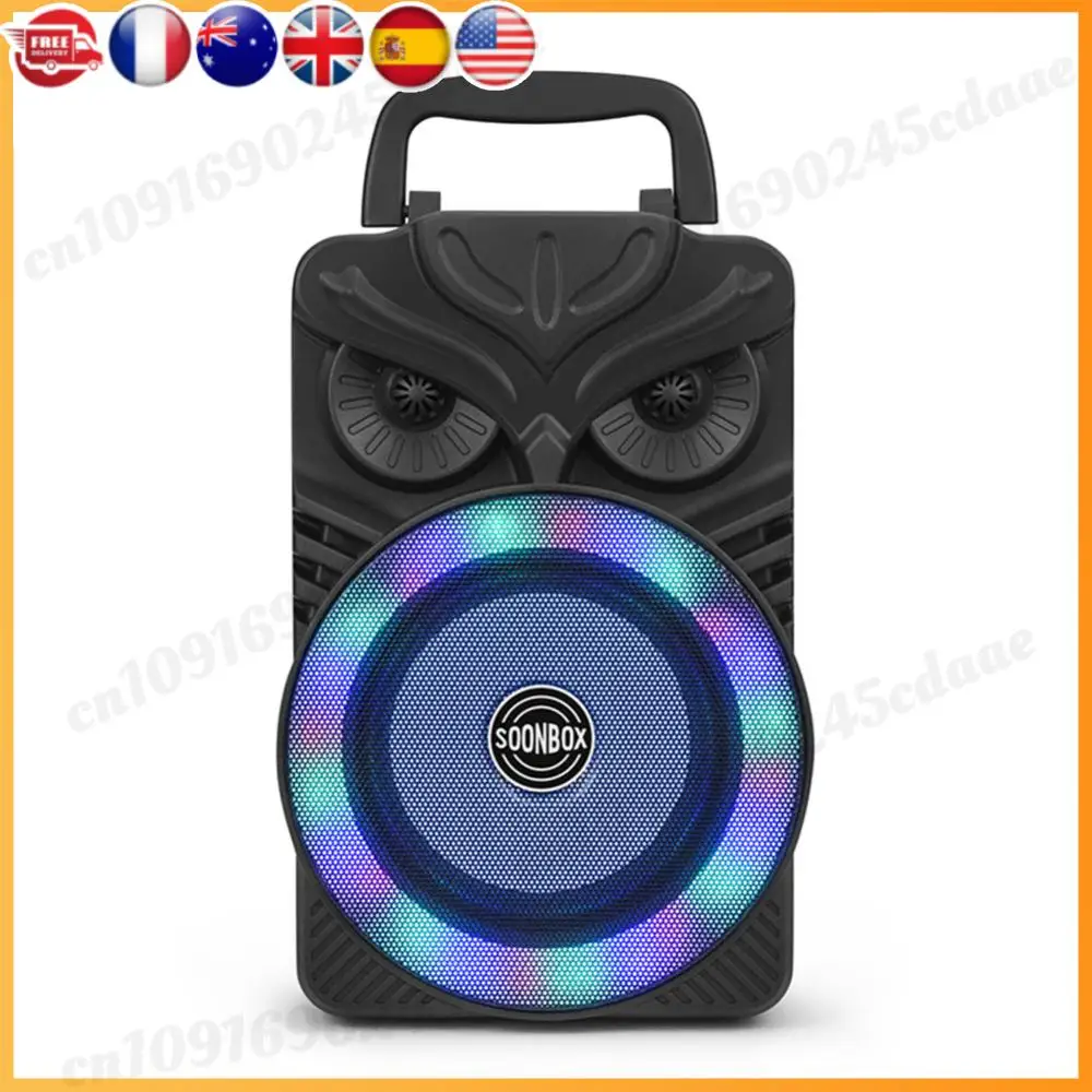 

Hi-Fi стерео сабвуфер Hi-Fi Bluetooth-совместимый динамик уличный портативный музыкальный плеер RGB свет караоке портативный звуковой сабвуфер