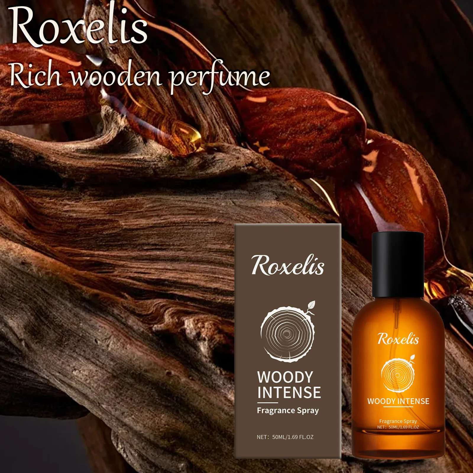 

ROXELIS Woody Intense Ароматический спрей — стойкий многослойный аромат | Gentle & Profound Fragrance Evolution, повседневная одежда
