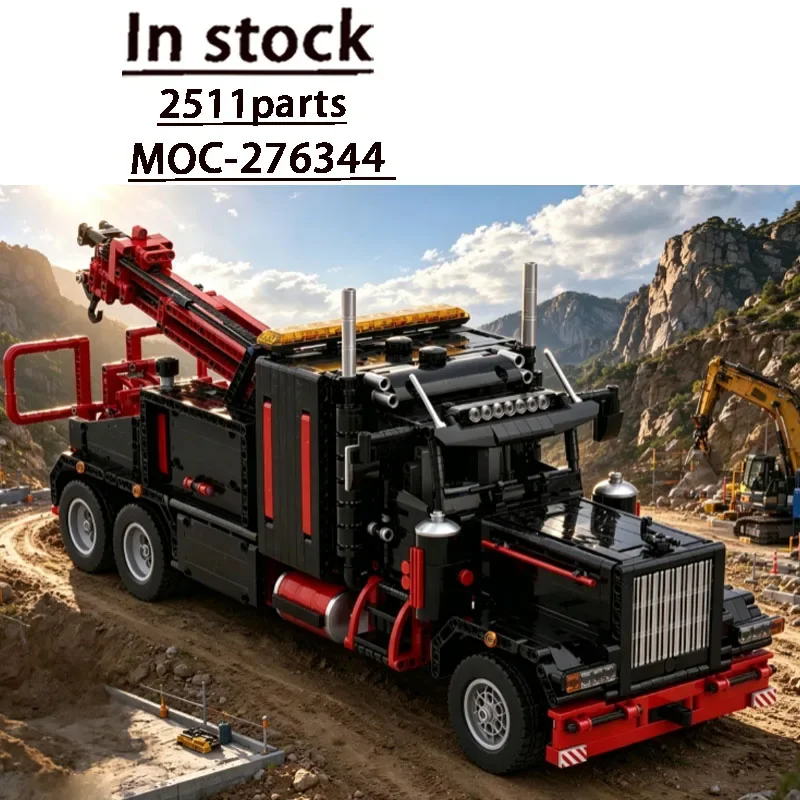 Building Block Model MOC-276344 Traffic City Transport Emergency Rescue Tow Truck 2511Parts Birthday Assembly Christmas Toy Gift