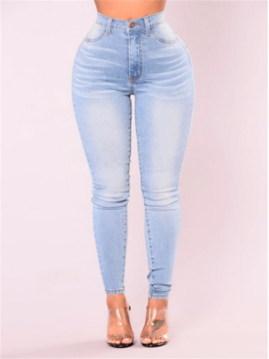 2022 Fashion Casual Street Style Slim-Pack Hip Feste Farbe Denim Hosen Damen Jeans frauen Kleidung