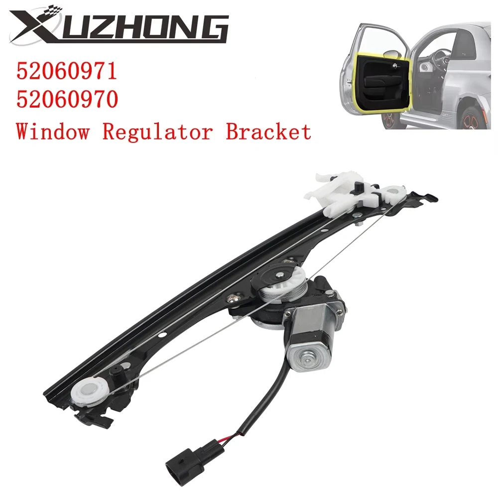 52060971 Car Window Front Left Driver Side 2pin Window Regulator Assembly With Motor For Fiat 500 1.4L 2012-2019 52060970