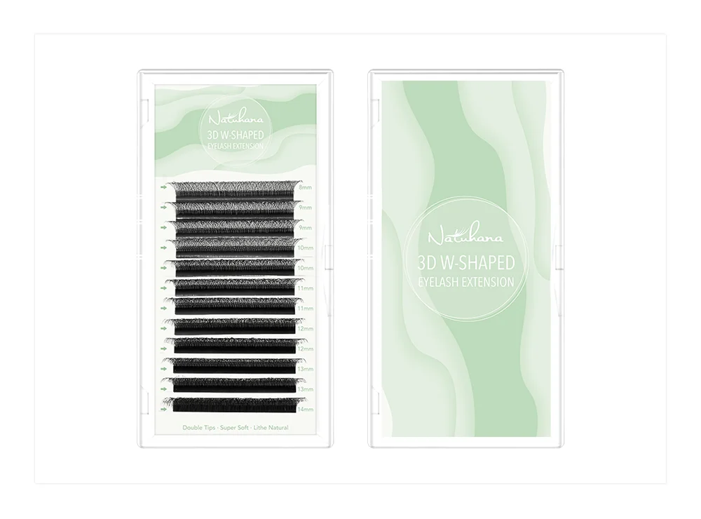 NATUHANA W Lashes Extension L LU(M) Curl Individual Mink YY Lashes 3D W-shaped Volume Fan Eyelash Extension