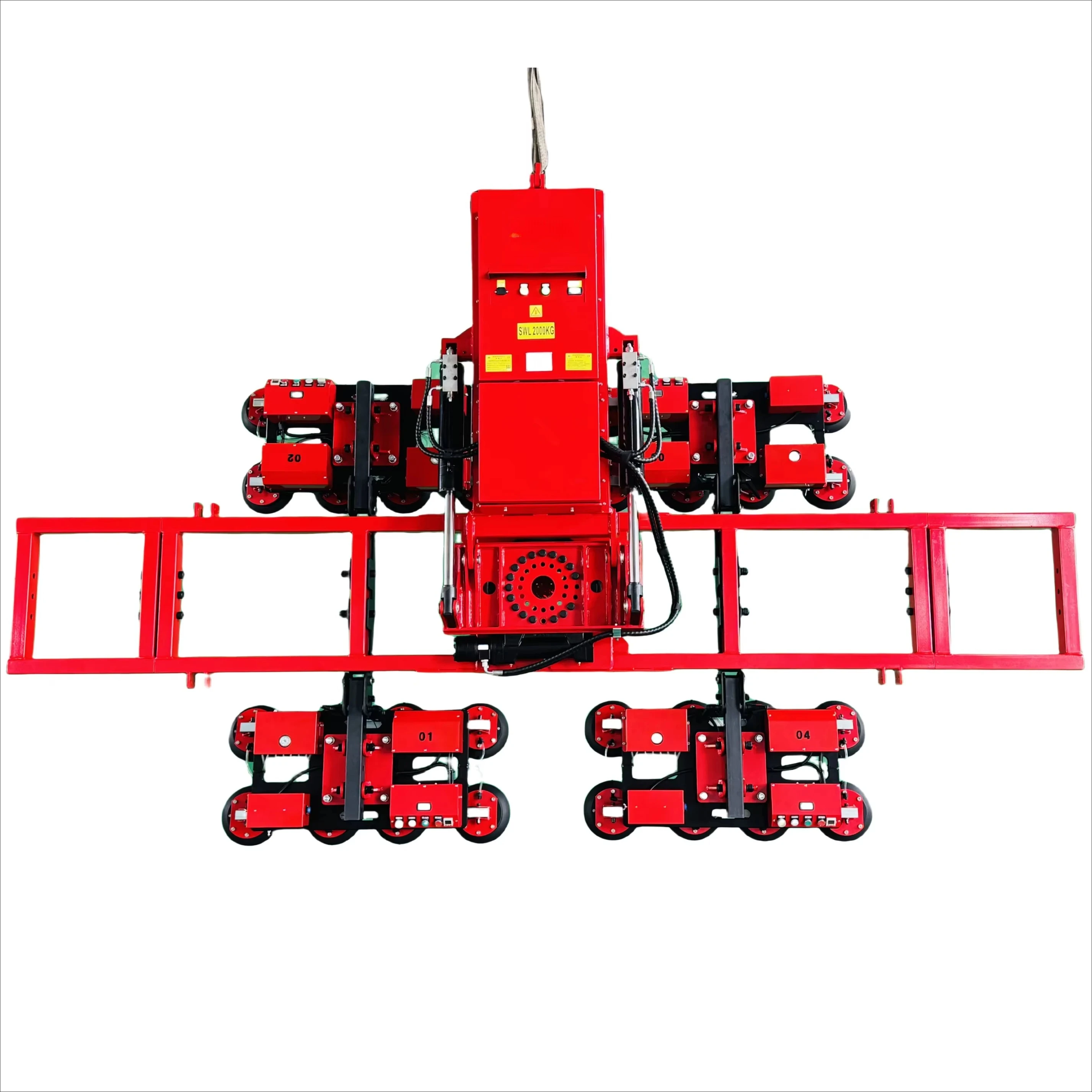 Deposit Price 2-5 Ton Flat Glass Installation Crane with Hydraulic Vacuum Suction Cups Remote Control Rotation