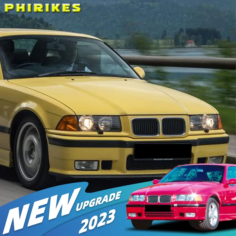 

Подходит для BMW 3-й серии E36 1992-1996 годов, глянцевые решетки переднего бампера в стиле Double Line, черные верхние решетки в стиле Single Line для гоночных автомобилей.