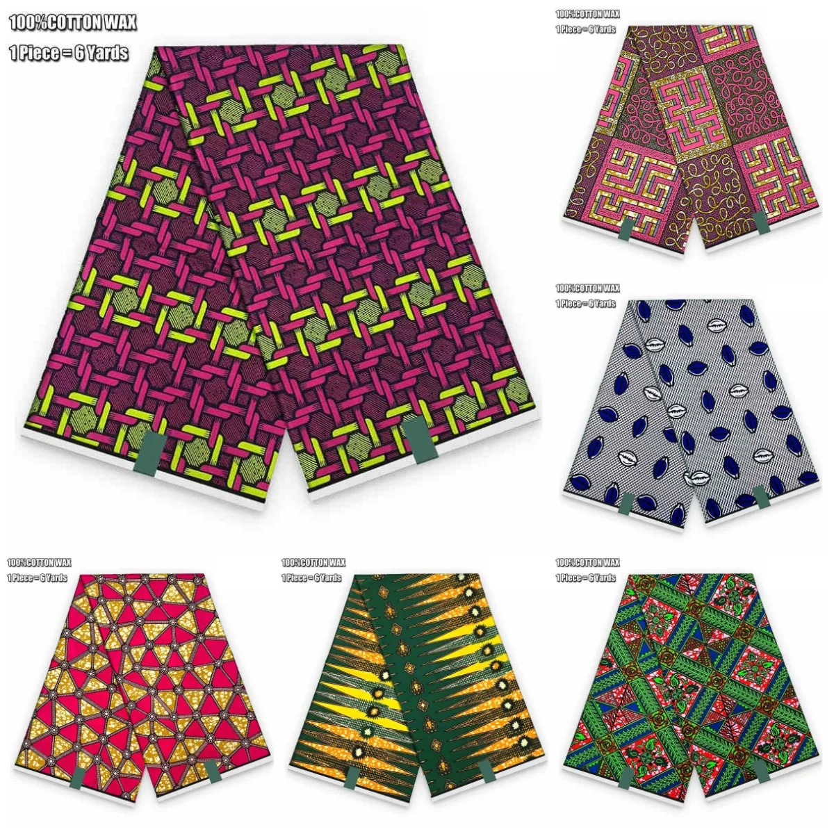 

Hot Sale African Veritable Super Guaranteed Real Wax Fabric Wax Nigerian Ankara Block Prints Batik Fabric Dutch Pagne For Sewing