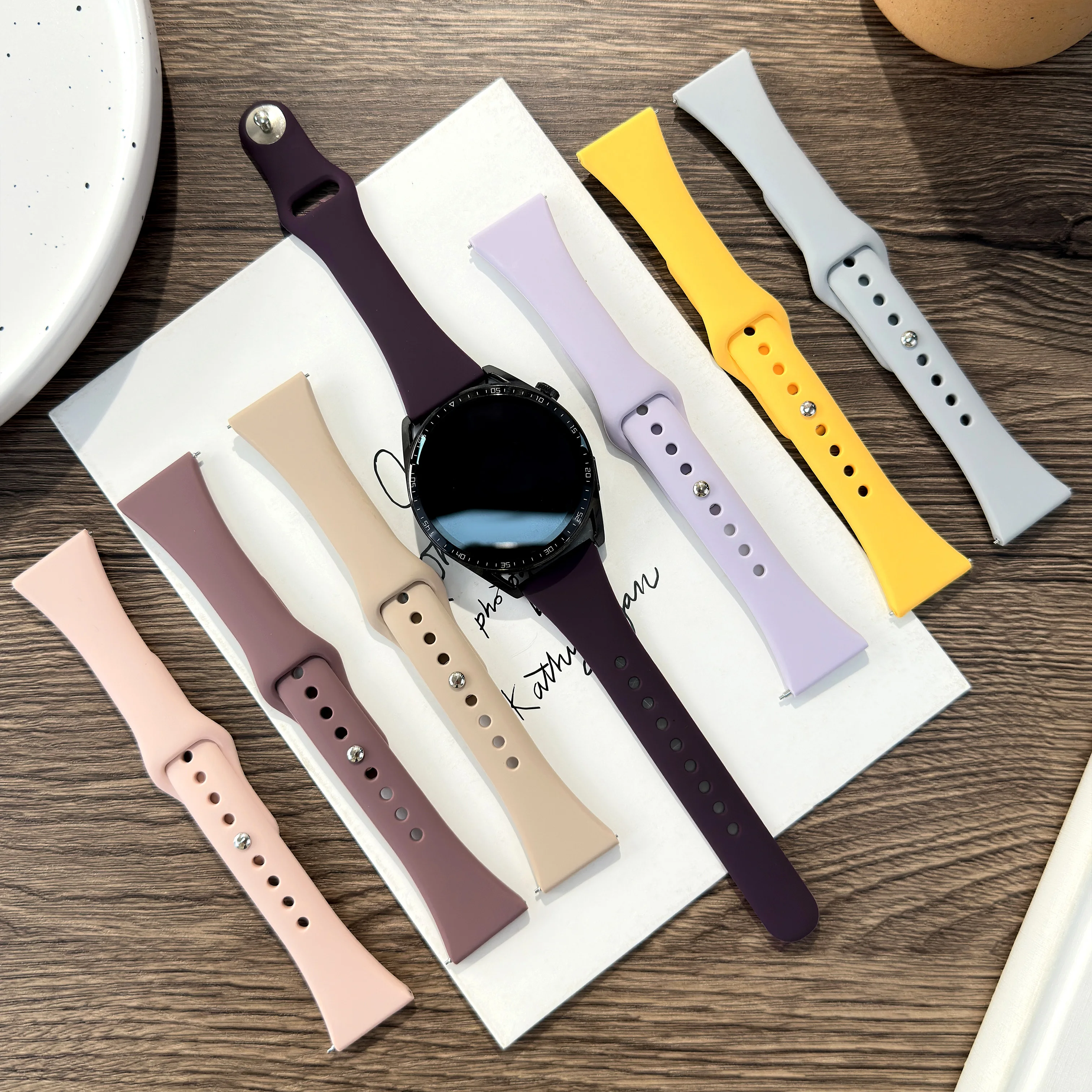 18mm 20mm 22mm Band For Samsung Galaxy watch FE/7/6/5/pro/4 Classic Silicone bracelet Huawei watch GT 4-5-3-2e 41 45 46mm strap