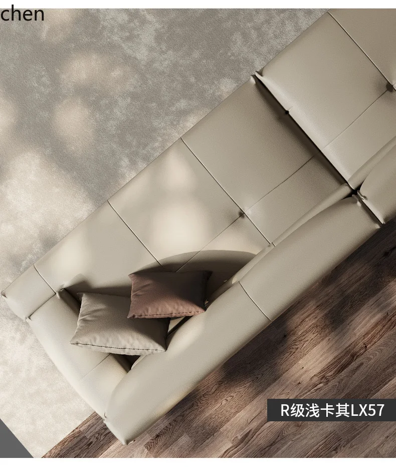LXC minimalist leather sofa modern first-layer cowhide sofa living room leather sofa