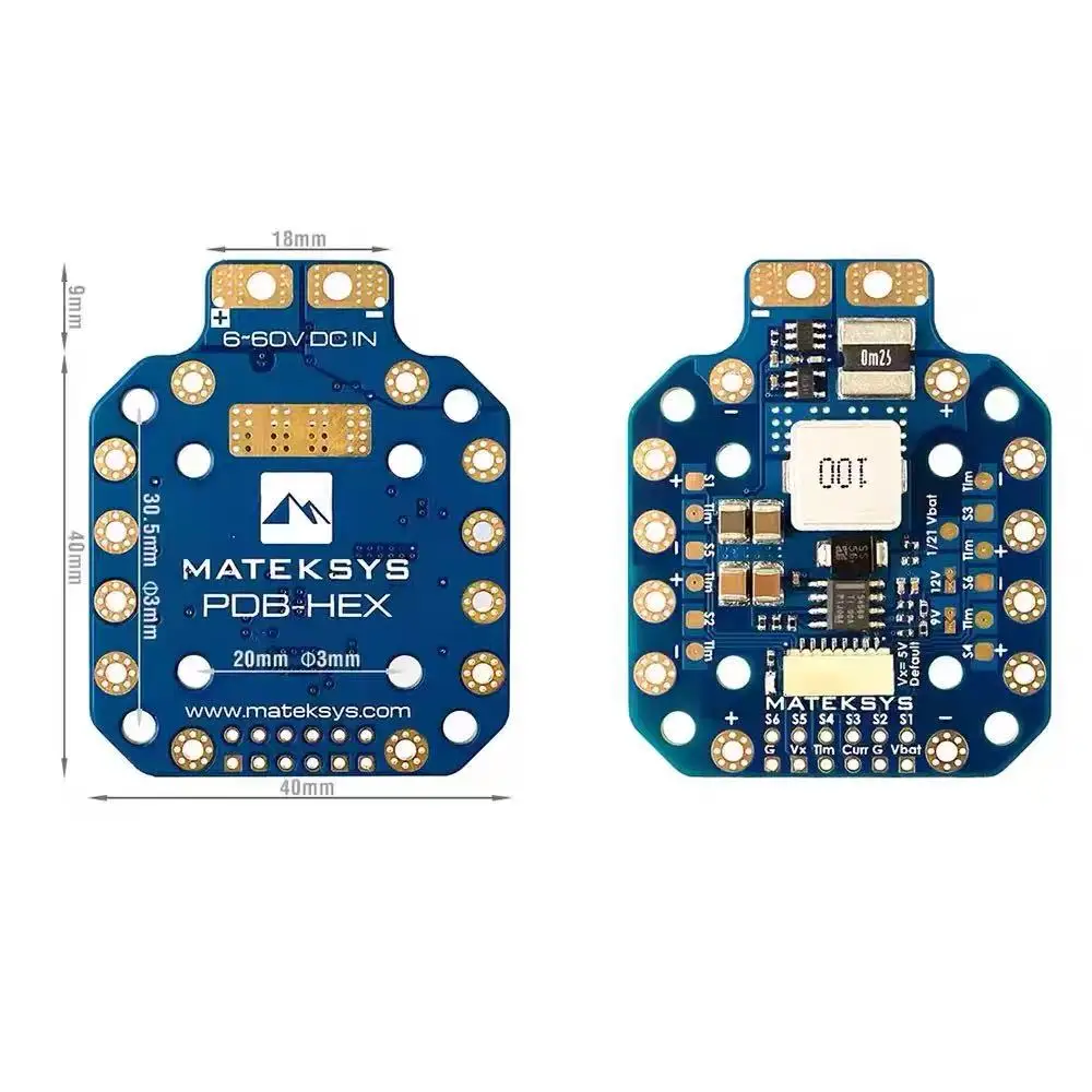 

MATEK Mateksys PDB-HEX 12S 5 В и 12 В Модель самолета четырехосная поперечная машина FPV распределительная плата