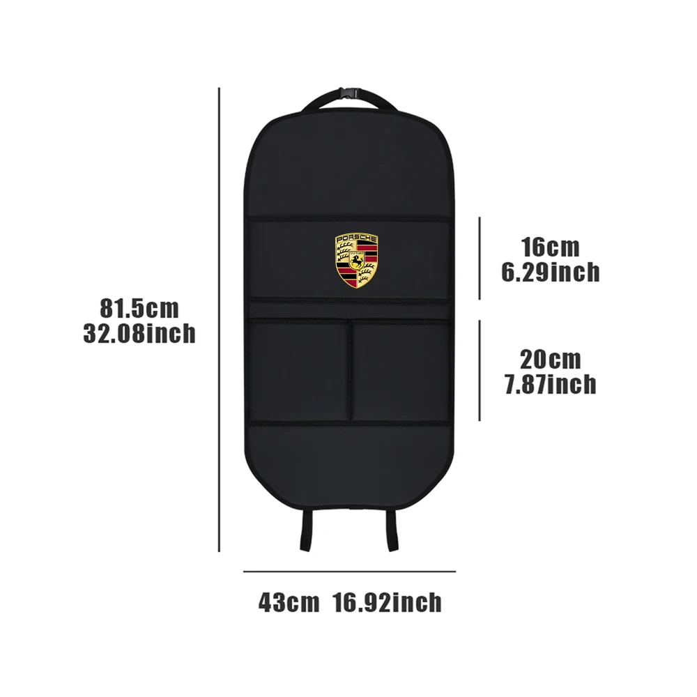 Bolsa de almacenamiento con múltiples bolsillos para parte trasera de coche, organizador de asiento trasero, soporte para Porsche 928, Boxster, Cayenne, Panamera, Carrera-GT 918-Spyder 968