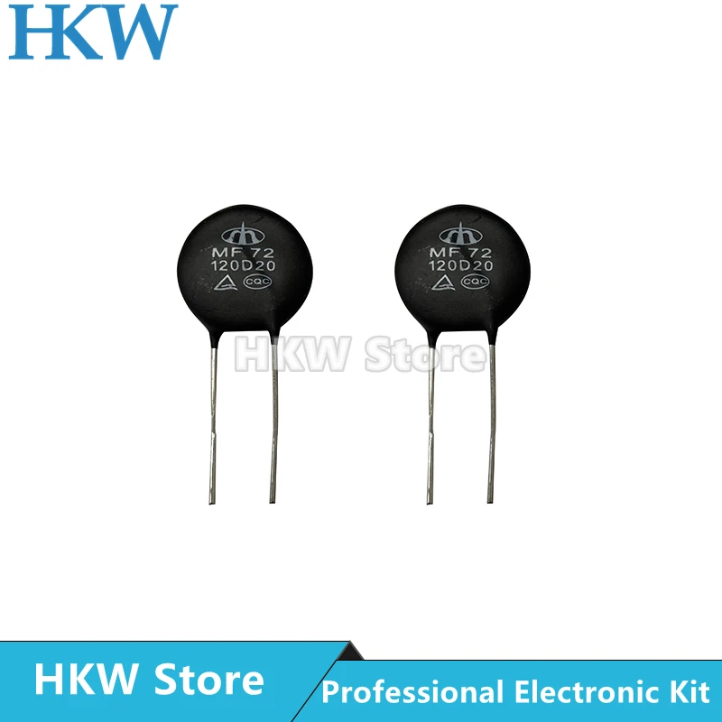 5pcs Thermal Resistor Negative Temperature Thermistor NTC120D-20 NTC 120D-20 120D20 120Ω 20%