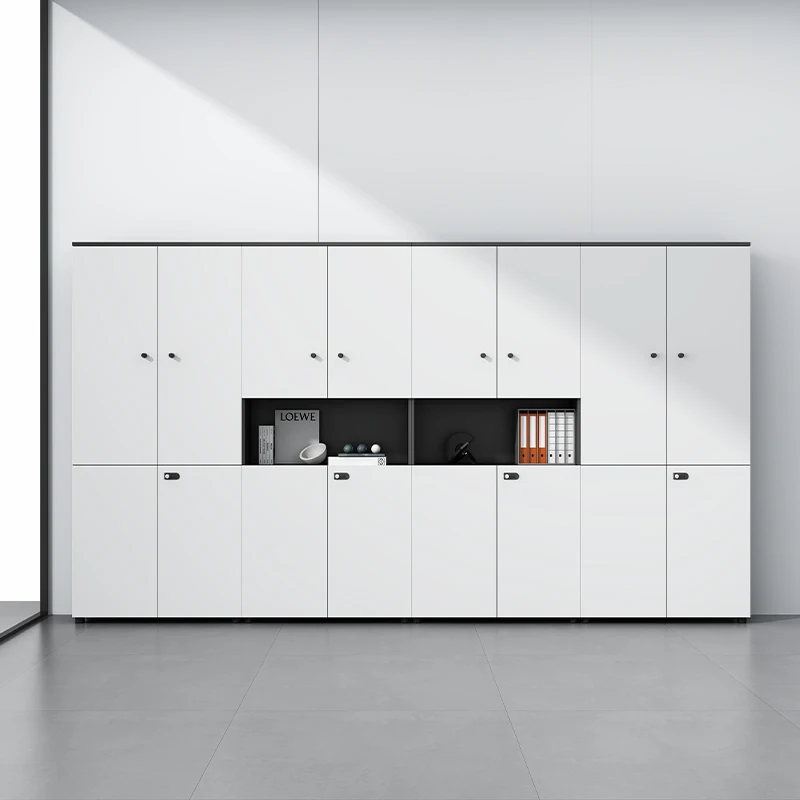 

Office Cabinet Locker File Cabinet White Wooden File Cabinet with Lock