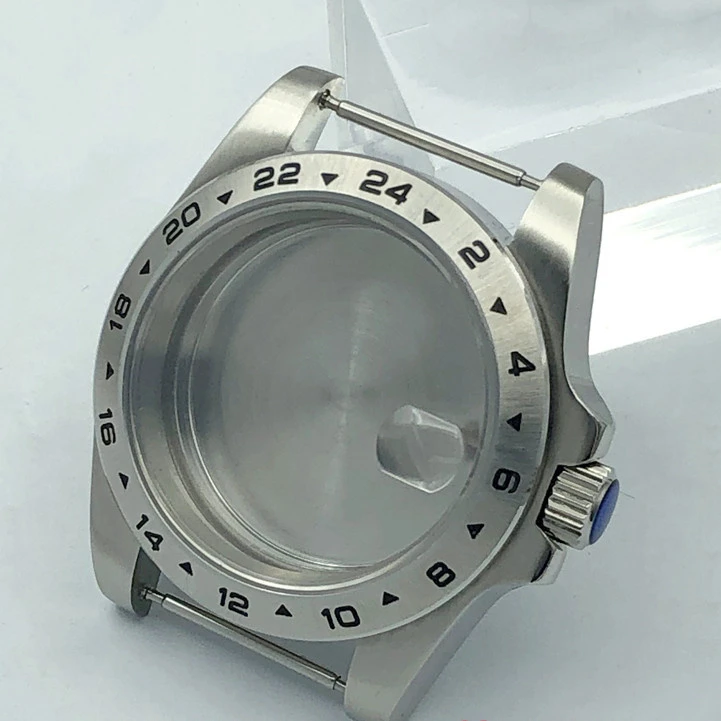 40mm Solid Border Explorer 2 Look Watch Case Sapphire Glass Fit Nh35  Eta2824 2836 Miyota8205 8215 Pt5000 Dg2813 3804