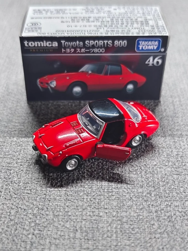 Takara Tomy Tomica Premium 46 Toyota Sports 800 Voiture en alliage Modèle de véhicule en métal moulé sous pression Cadeau de Noël Jouets pour garçons