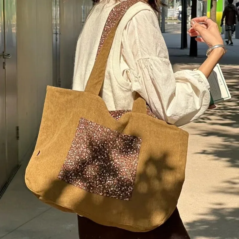 

Винтажные бархатные сумки-тоут Light Core для женщин, сумки на плечо, большая вместительная легкая сумка для покупок, классная сумка для девочек, сумка-сумка