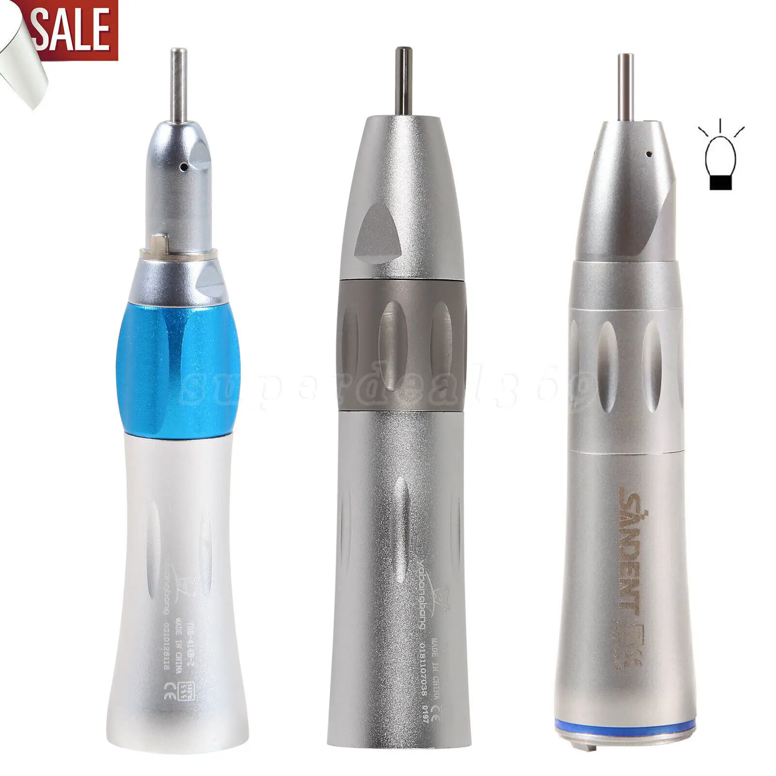 

NSK Style Inner/External Water Spray Fiber Optic Led/No Led Straight Nose Cone Low Speed Handpiece