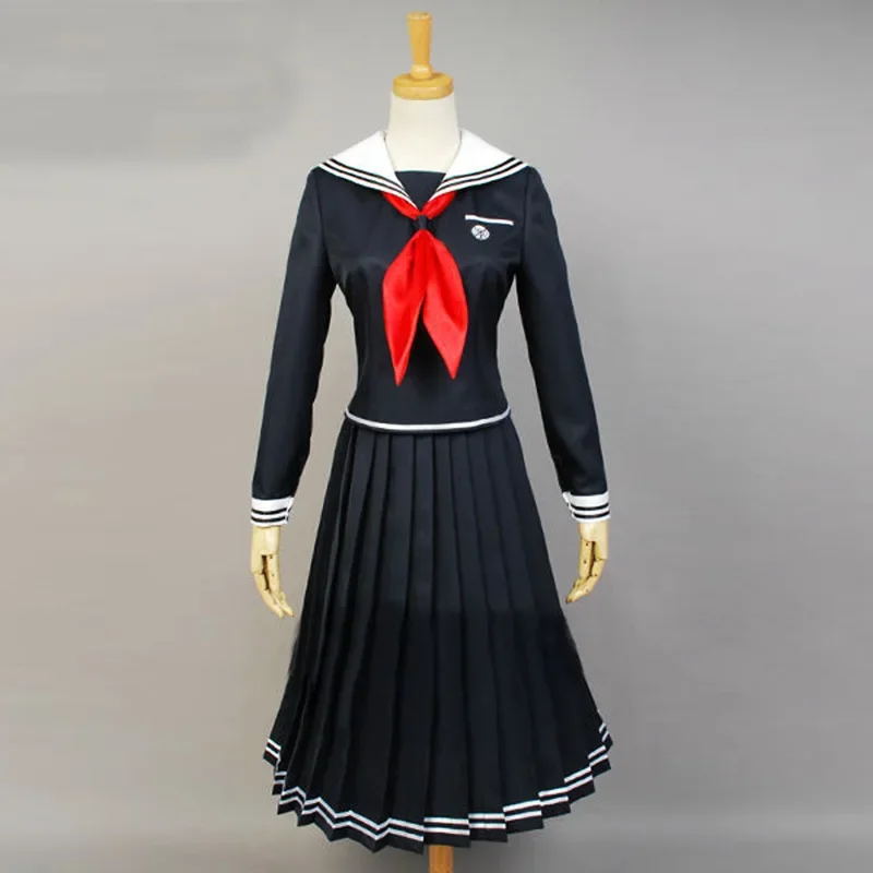 Anime Jeu recruté anronpa Cosplay Costume, 2 YEARS, Awa Touko JK School Uniforms, Women's Outfits, Wig