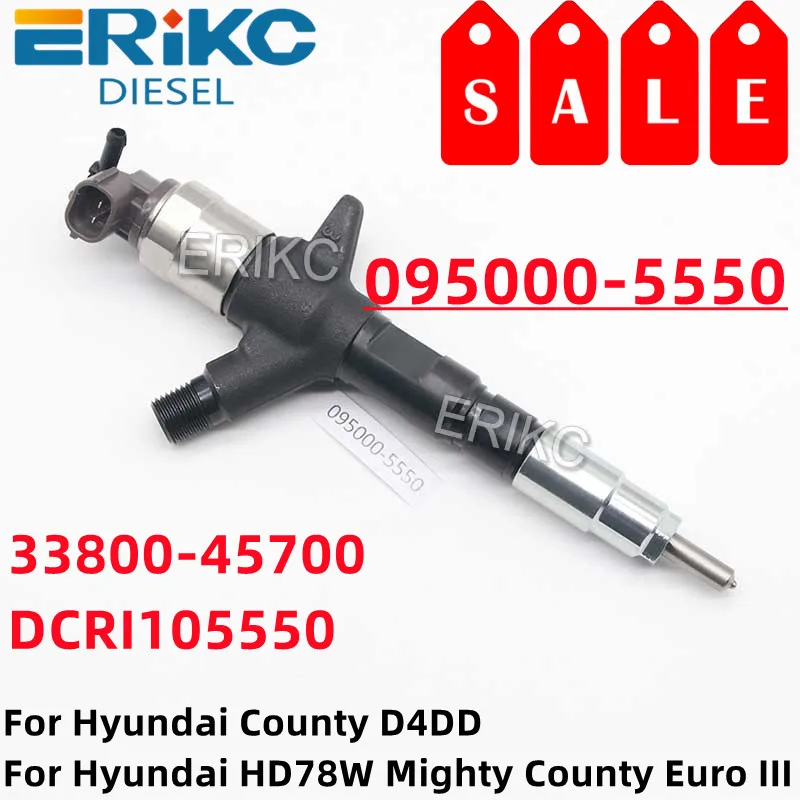 095000-5550 Common Rail Injector 33800-45700 Diesel Fuel Engine Injector 0950005550 DCRI105550 For Denso Hyunda HD78W Mighty