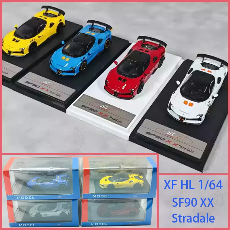 

XF HL 1/64 SF90 XX Stradale Hardtop Sports Alloy Car Model Collection Display Toy Gifts Souvenirs