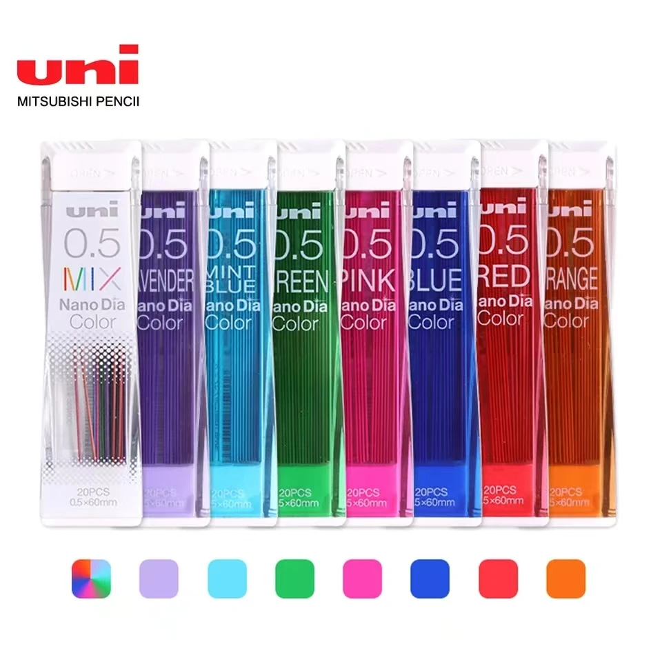 Japan Uni Nano Dia Kleur 0.5-202ndc Gekleurde Mechanische Potlood Snoeren Vult 0.5Mm Schrijfbenodigdheden 202ndc