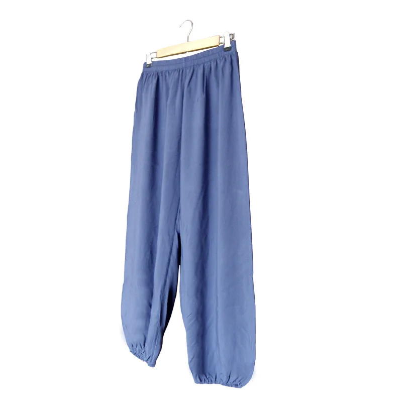 Fengbaoyu Cotton and Silk Men's Long Pants Home Leisure Lantern Pants Large Size Loose, Cool, Breathable, Absorbent and Drying