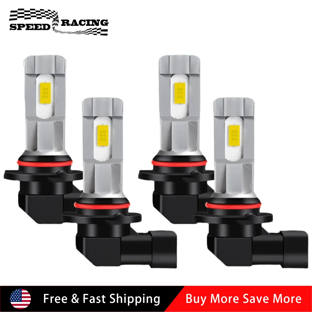 

Универсальная 4 шт. 9 В-12 В 6000 К алюминиевая светодиодная лампа дальнего и ближнего света для 2004-2015 Honda Civic Sedan 4-дверный черный