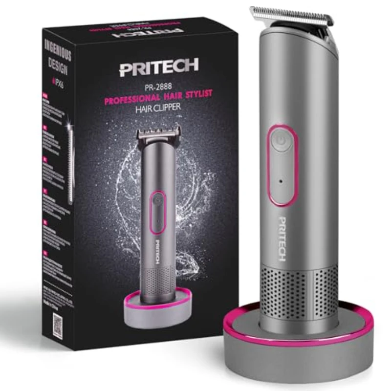 

IPX6 Waterproof Electric Hair Clipper Rechargeable with Charging Stand Long Battery Life Home Salon Hair Trimmer for Men Women