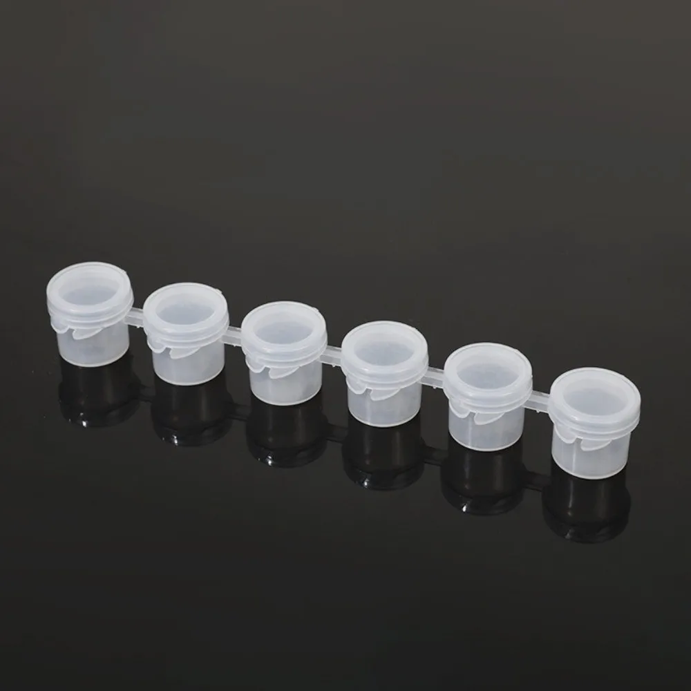 Plastic Empty Paint Strip 2ml 3ml 5ml 6/8 Connected Paint Storage Cups Refillable Pigment Subpackage Box Gouache