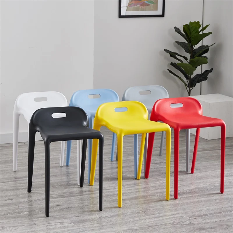 

Plastic Classics Dining Chair Indoor Bedroom Garden Office Dining Chair Library Designer Chaises Salle Manger Home Furnitures