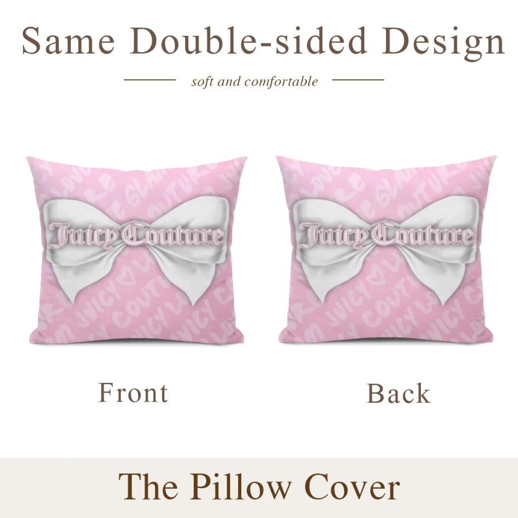 Pink-Fashion-Like-Juicy-Couture-Style Cushion Cover Pillowcase Cushion Pillow Home