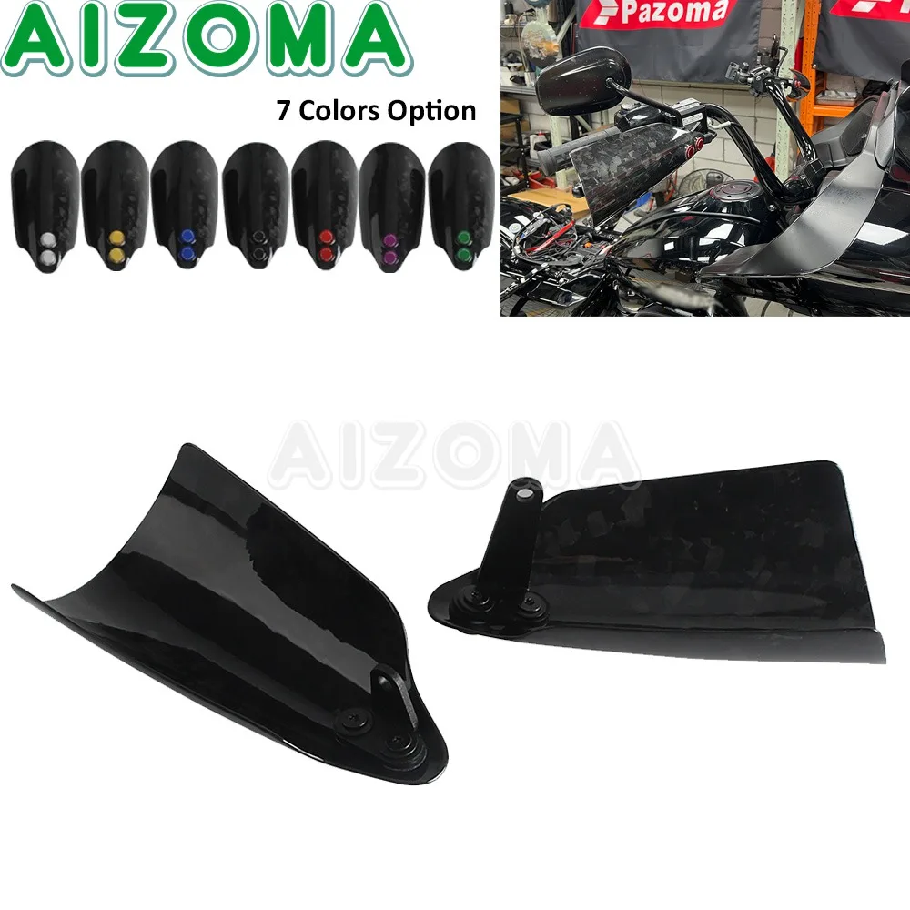 

Hand Shield Guard Carbon Fiber Motorcycle Handle Handguard Protector For Harley Electra Glide Standard FLHT FLHTP 2021 2022 2023