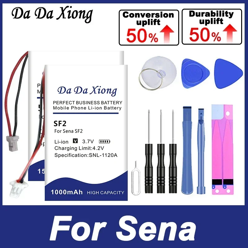

SenaSLR2 SenaSF2 SENASMARTHJC10B SMH-5 SMH-10 Сменный аккумулятор для Sena 50S SF2 SLR2 SP51 SMH-5 SMH-10 SMART HJC 10B + набор инструментов